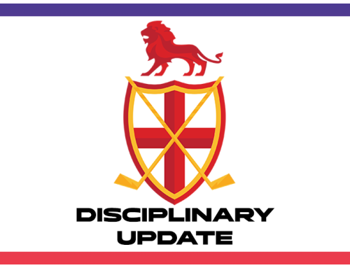 NIHL: disciplinary updates from last week
